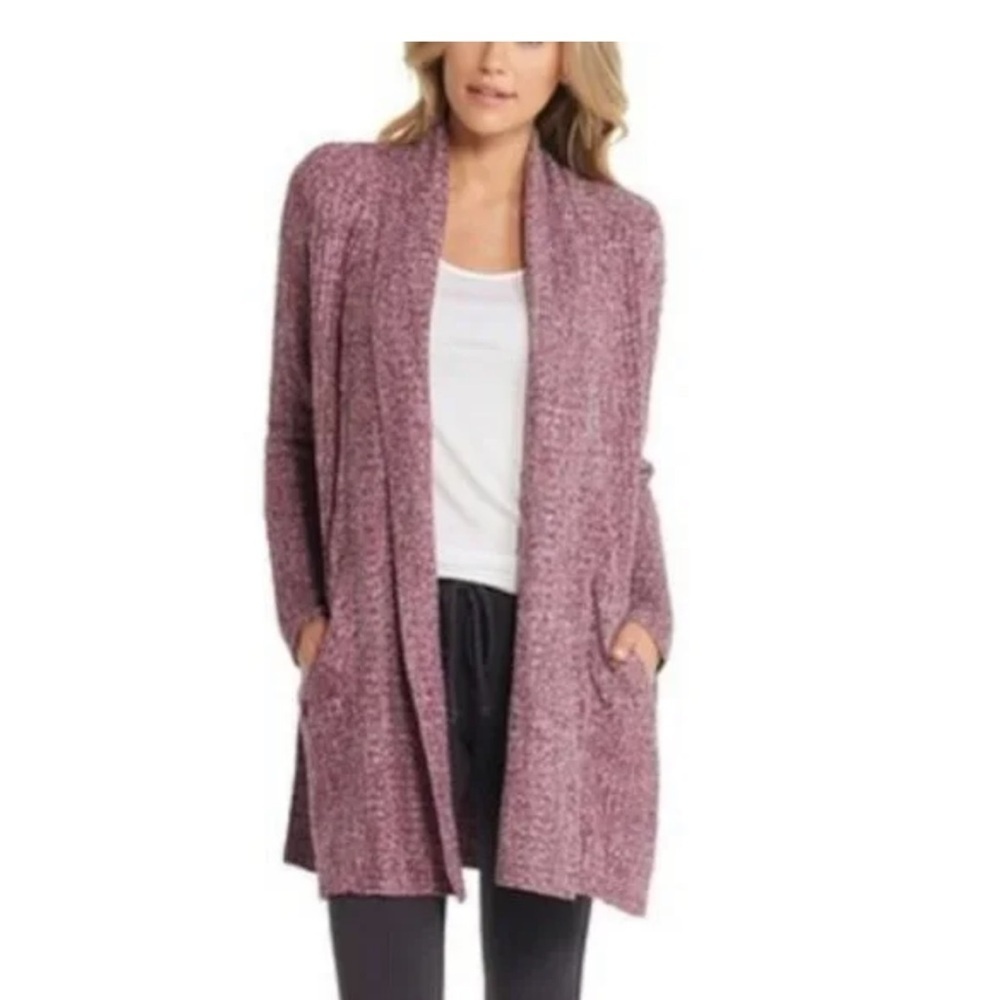 Barefoot Dreams Cozychic Lite Montecito Long Line Cardigan with Pockets Small